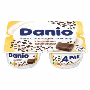 Danio z kawałkami czekolady 4-pak Danone 4x130g 