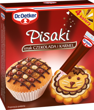 Pisaki o smaku czekolady i karmelu Dr Oetker 76g 3 szt.