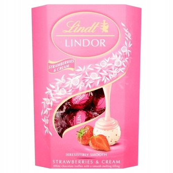 Lindor praliny strawberries & crema Lindt 200g