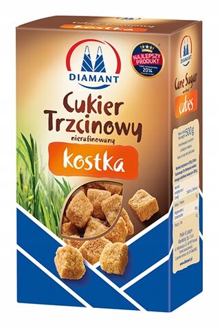 Cukier trzcinowy nierafinowany kostka Diamant 500g