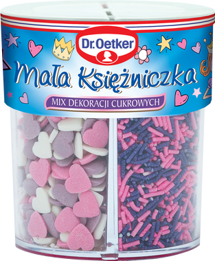 Mała księżniczka Mix dekoracji cukrowych Dr Oetker 75g 3 szt.