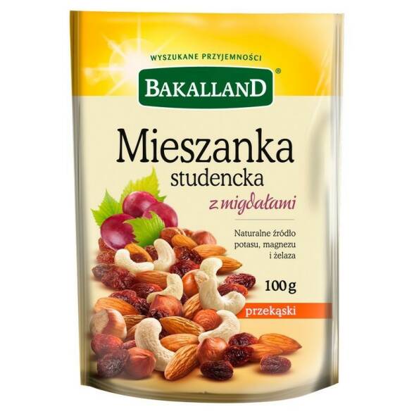 Mieszanka studencka z migdałami Bakalland 100g 3 szt.