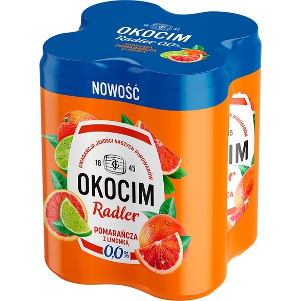 Okocim sycylijska pomarańcza z limonką 500ml(4-pak)