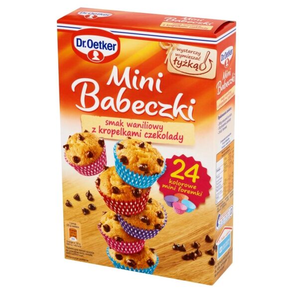 Mini babeczki waniliowe z kropelkami czekolady Dr Oetker 250g 3 szt.