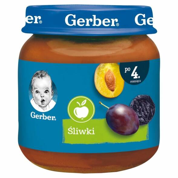 Deser ze śliwek po 4 miesiącu Gerber 125g 3 szt.