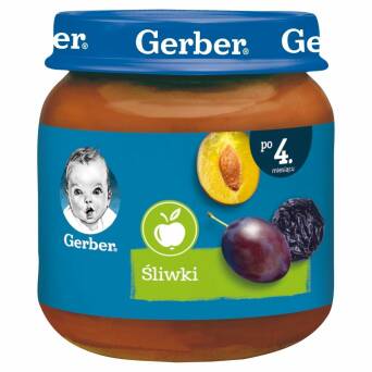 Deser ze śliwek po 4 miesiącu Gerber 125g 3 szt.