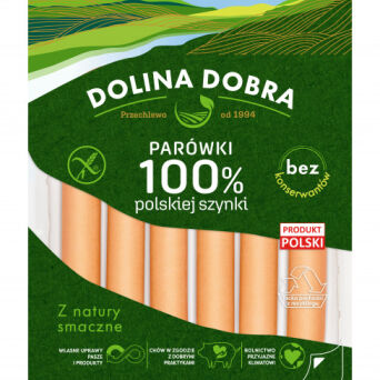 Parówki 100% polskiej szynki Dolina Dobra Goodvalley 200g