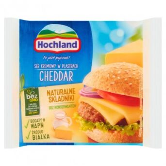 Ser topiony cheddar w plastrach Hochland 130g 3 szt.