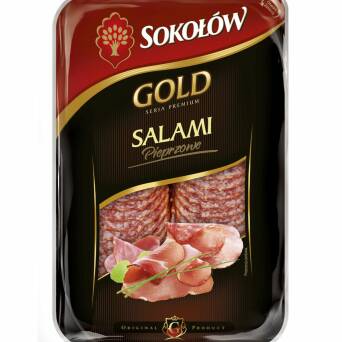 Salami pieprzowe w plastrach Sokołów 100g 3 op.*