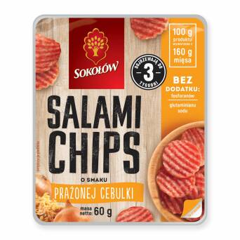 Salami chips o smaku prażonej cebuli Sokołów 60g 3 op.*