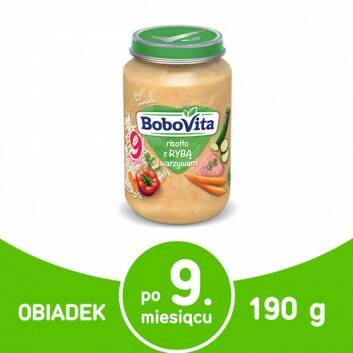 Risotto z rybą i warzywami po 9 miesiącu BoboVita 190g 3 szt.