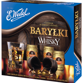 Baryłki whisky czekoladki z alkoholem E.Wedel 200g