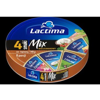 Ser topiony mix smakowy krążek Lactima 140g