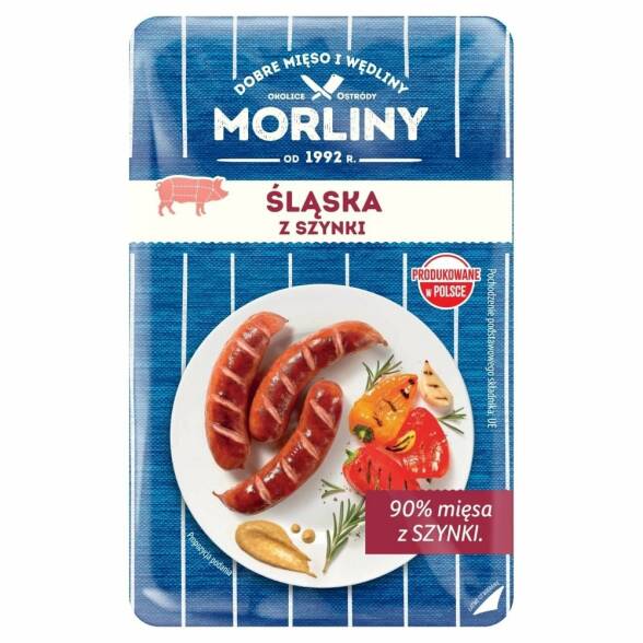 Kiełbasa śląska z szynki Morliny 460g 3 op.