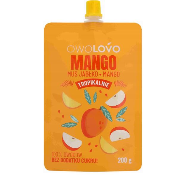 Mus owocowy premium jabłko-mango OWOLOVO 200g