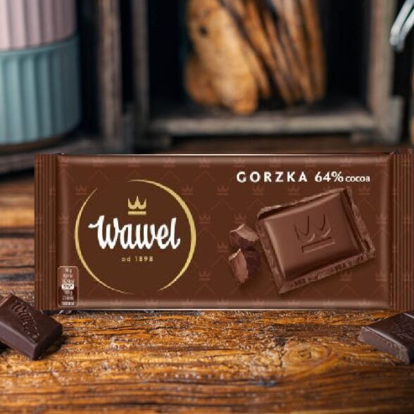 Czekolada gorzka 64% cocoa Wawel 90g 3 szt.