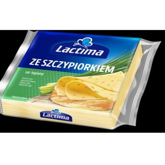 Ser topiony ze szczypiorkiem w plastrach Lactima 130g