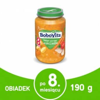 Bukiet warzyw z kurczakiem po 8 miesiącu BoboVita Bio 190G