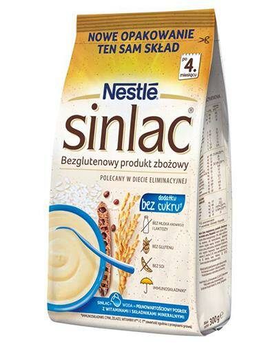 Bezglutenowy produkt zbożowy bez dodatku cukru po 4 miesiącu Nestle Sinlac 300g 3 szt.