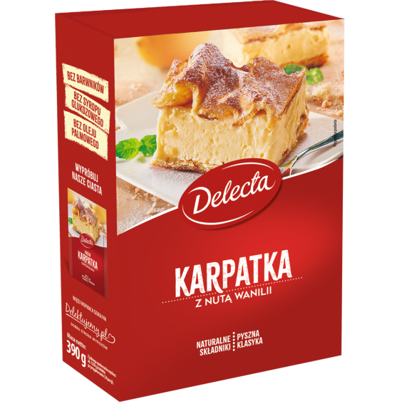 Karpatka z nutą wanilii Delecta 390g 3 szt.