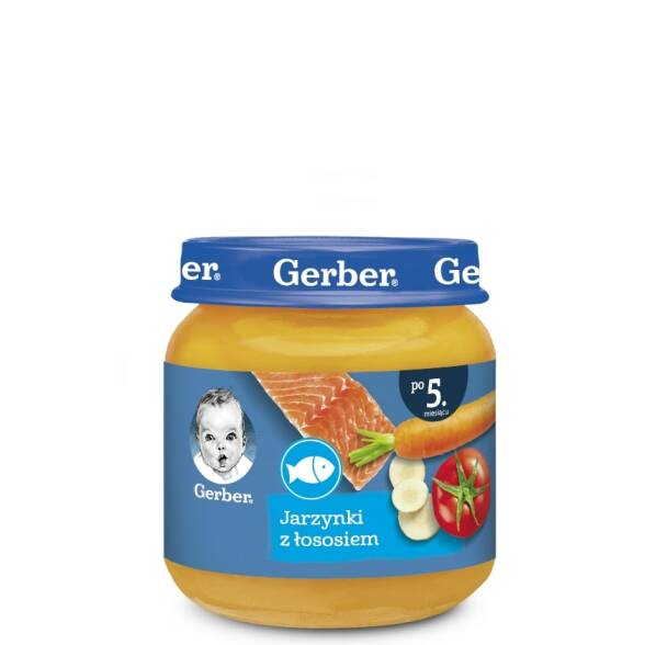 Obiadek jarzynki z łososiem po 5 miesiącu Gerber 125g