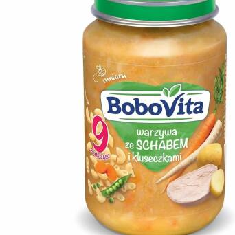 Warzywa ze schabem i kluseczkami po 9 miesiącu BoboVita 190g