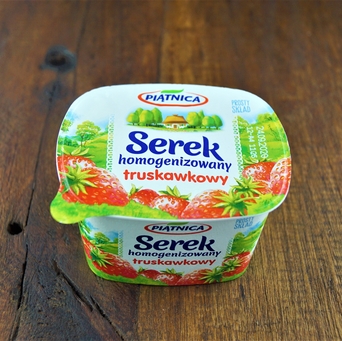 Serek homogenizowany truskawkowy Piątnica 150g 