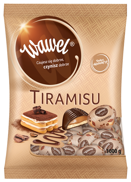 Cukierki nadziewane Tiramisu Wawel 1 kg 2 op.