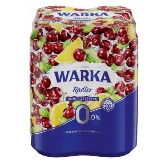 Warka radler wiśnia i cytryna 500ml (4-pak)