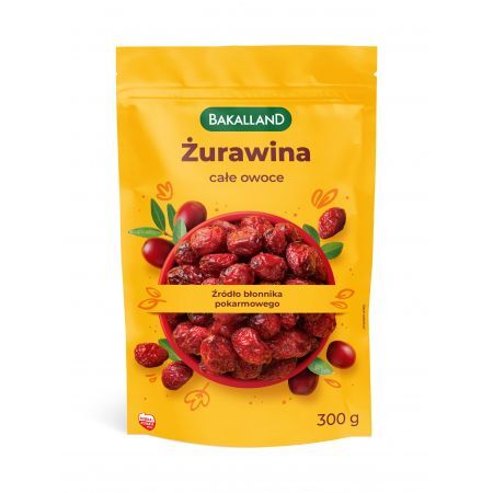 Żurawina całe owoce Bakalland 300g 3 szt.