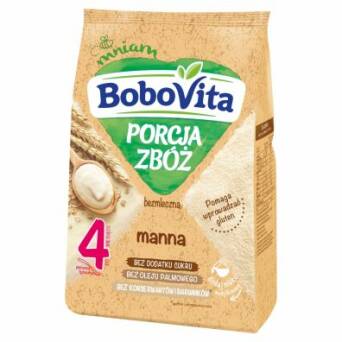 Kaszka Porcja Zbóż bezmleczna manna po 4 miesiącu BoboVita 170g 3 szt.