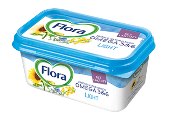 Flora omega light bez laktozy 400g 3 szt.