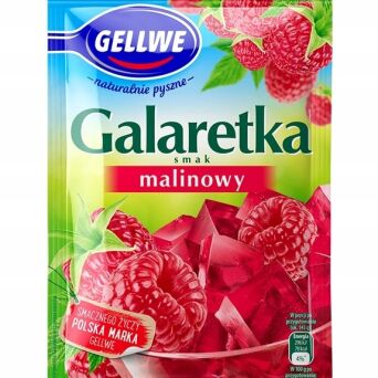 Galaretka smak malinowy Gellwe 72g 3 szt.