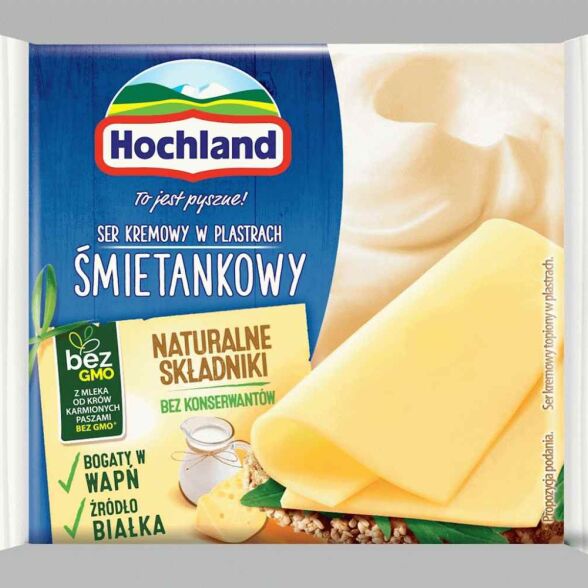 Ser topiony śmietankowy w plastrach Hochland 130g