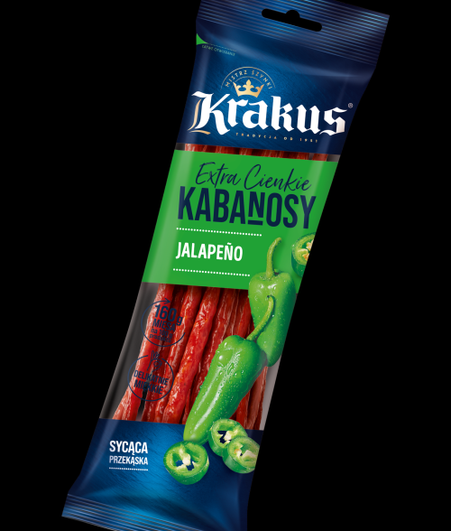 Kabanosy jalapeno drobiowo-wieprzowe extra cienkie Krakus 95g 3 szt.