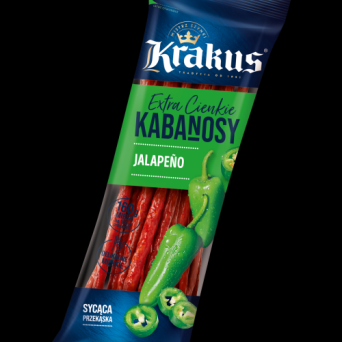 Kabanosy jalapeno drobiowo-wieprzowe extra cienkie Krakus 95g 3 szt.
