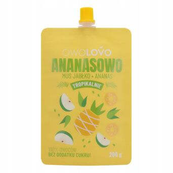 Mus owocowy premium jabłko-ananas OWOLOVO 200g