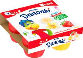 Danonki truskawka-wanilia Danone 4x90g