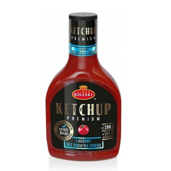 Ketchup premium łagodny bez dodatku cukru Roleski 425g 3 szt.