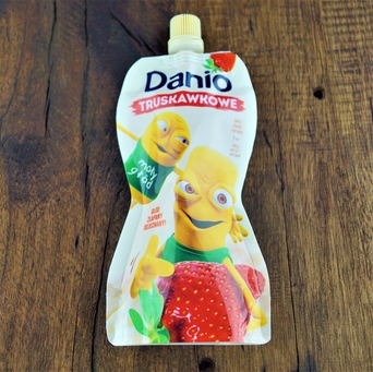 Danio serek truskawkowy saszetka Danone 120g 