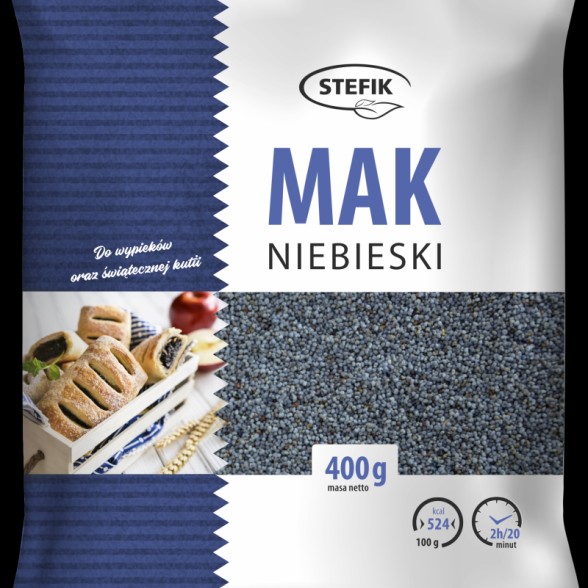 Mak niebieski Stefik 400g