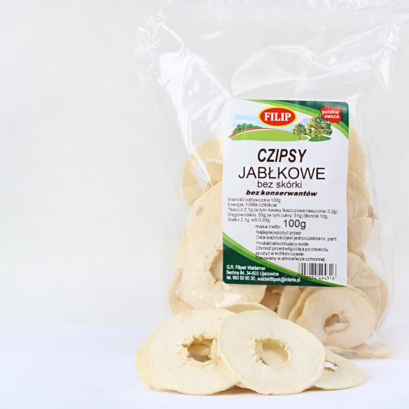 Chipsy jabłkowe bez śkórki 100g