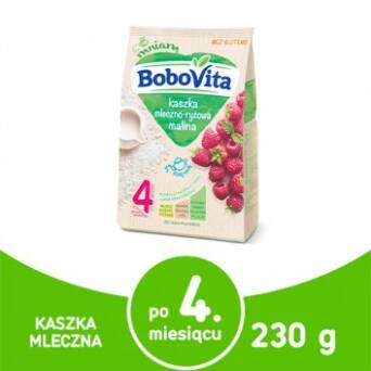 Kaszka mleczno-ryżowa malina po 4 miesiącu BoboVita 230g 3 szt.