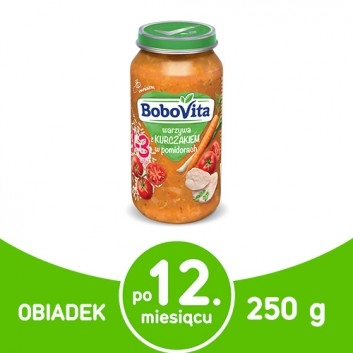 Warzywa z kurczakiem w pomidorach po 12 miesiącu BoboVita 250g