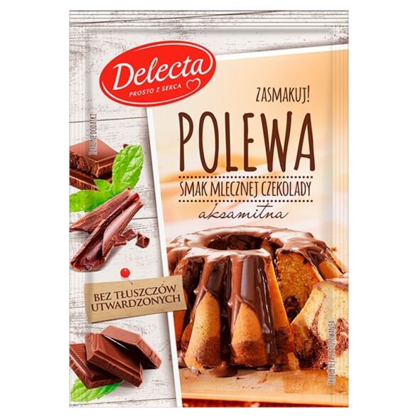 Polewa o smaku mlecznej czekolady Delecta 100g 3 szt.