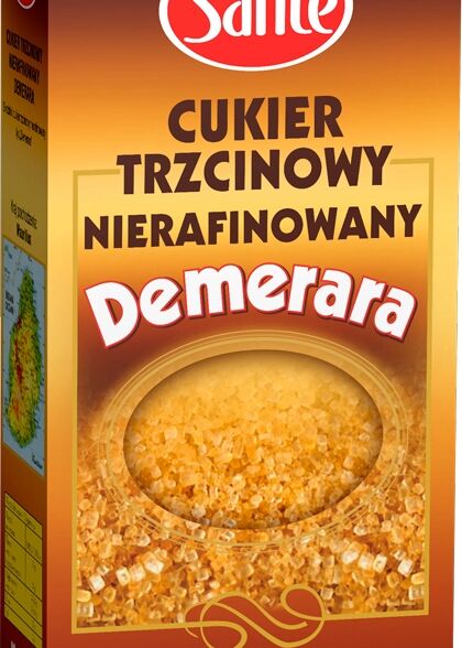 Cukier trzcinowy nierafinowany demerara Sante 500g 3 szt.