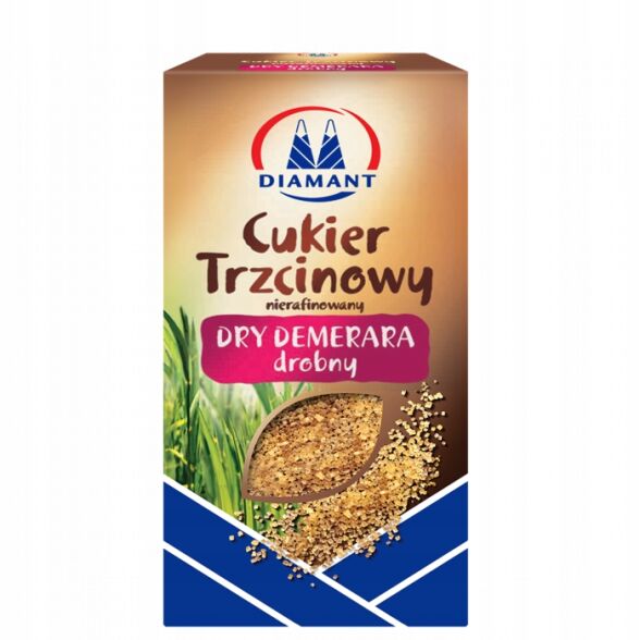 Cukier trzcinowy nierafinowany drobny Diamant 500g