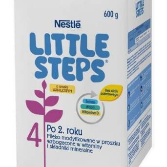 Mleko modyfikowane w proszku o smaku waniliowym po 2 roku życia Little Steps 4 Nestle 500g