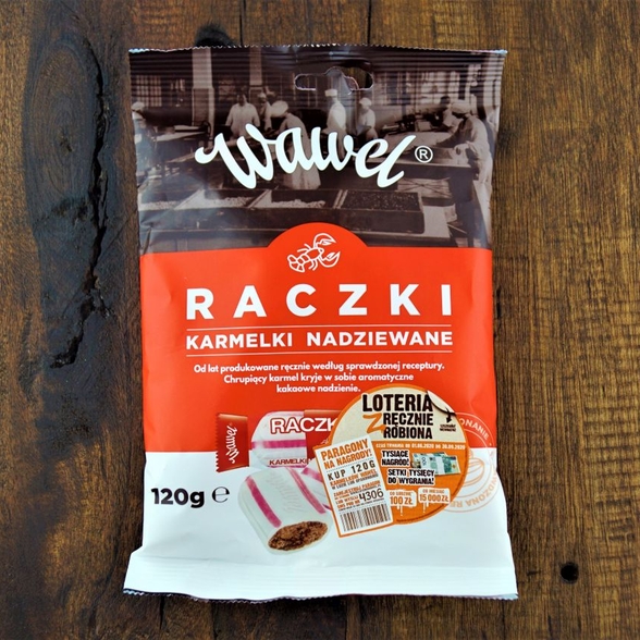 Raczki karmelki nadziewane Wawel 105g