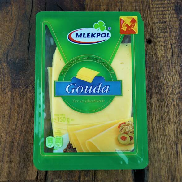 Ser Gouda w plastrach Mlekpol 150g 3 szt *